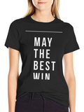 May The Best Win Black Graphic Tee