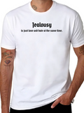 Jealousy Quote Black T-Shirt for Men