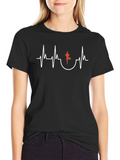 Yoga Heartbeat Graphic T-Shirt - Relaxed Fit