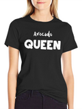 Avocado Queen Graphic Tee - Unisex Black T-Shirt
