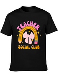Teacher Social Club Black Graphic T-Shirt
