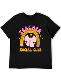 Teacher Social Club Black Graphic T-Shirt