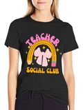 Teacher Social Club Black Graphic T-Shirt