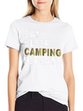 Eat Sleep Camping Repeat Black T-Shirt