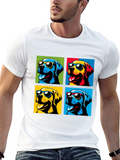 Pop Art Dogs T-Shirt - Stylish Pet Lover Apparel