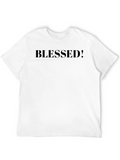 Blessed! Graphic Print Mens T-Shirt - Black