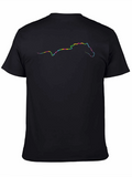 Rainbow Horse Outline Black T-Shirt