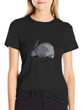 Silver Fox Rabbits Black T-Shirt