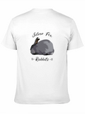 Silver Fox Rabbits Black T-Shirt