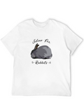 Silver Fox Rabbits Black T-Shirt