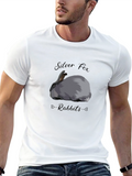 Silver Fox Rabbits Black T-Shirt