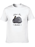 Silver Fox Rabbits Black T-Shirt