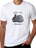 Silver Fox Rabbits Black T-Shirt
