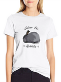 Silver Fox Rabbits Black T-Shirt
