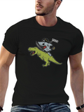 Pirate Shark Riding Dinosaur T-Shirt