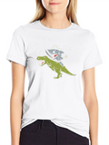 Pirate Shark Riding Dinosaur T-Shirt
